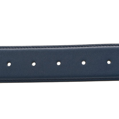 Gucci Moon Calfskin Interlocking G Belt 85 34 Cobalt Blue 3 of 4