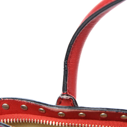 Valentino Garavani Vitello Rockstud Dome Shopper Rosso Valentino 12 of 22
