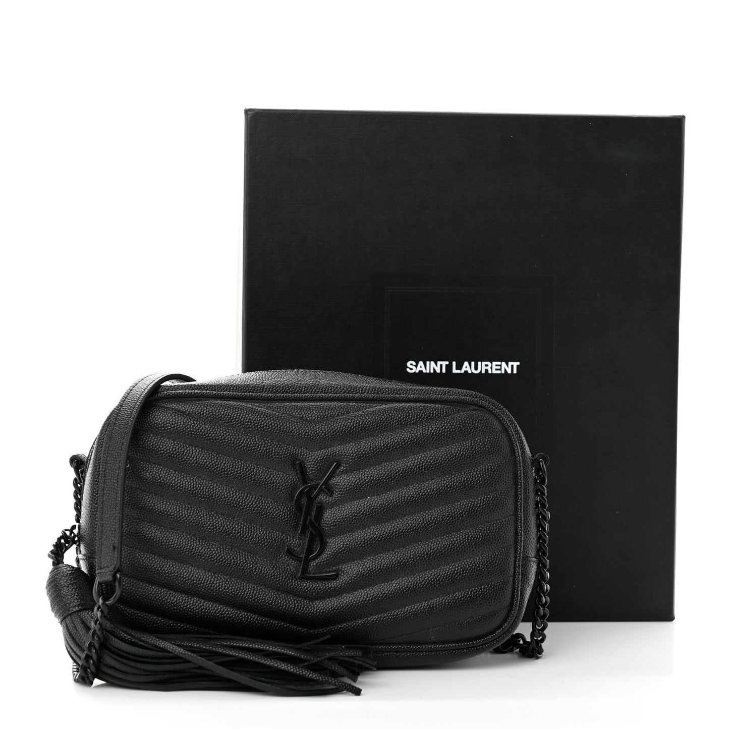 Grain De Poudre Matelasse Monochrome Monogram Mini Lou Camera Bag Black