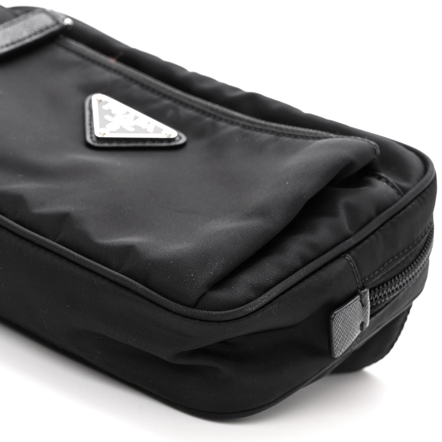 Re-Nylon Saffiano Belt Bag Black