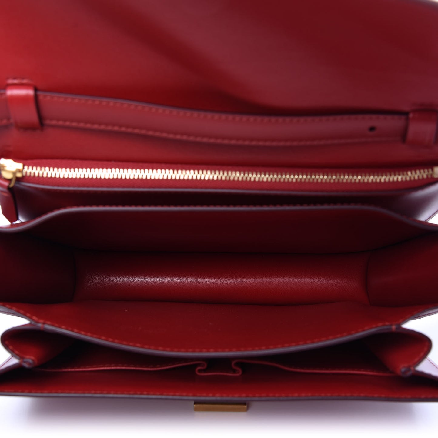 Box Calfskin Medium Classic Box Flap Bag Red