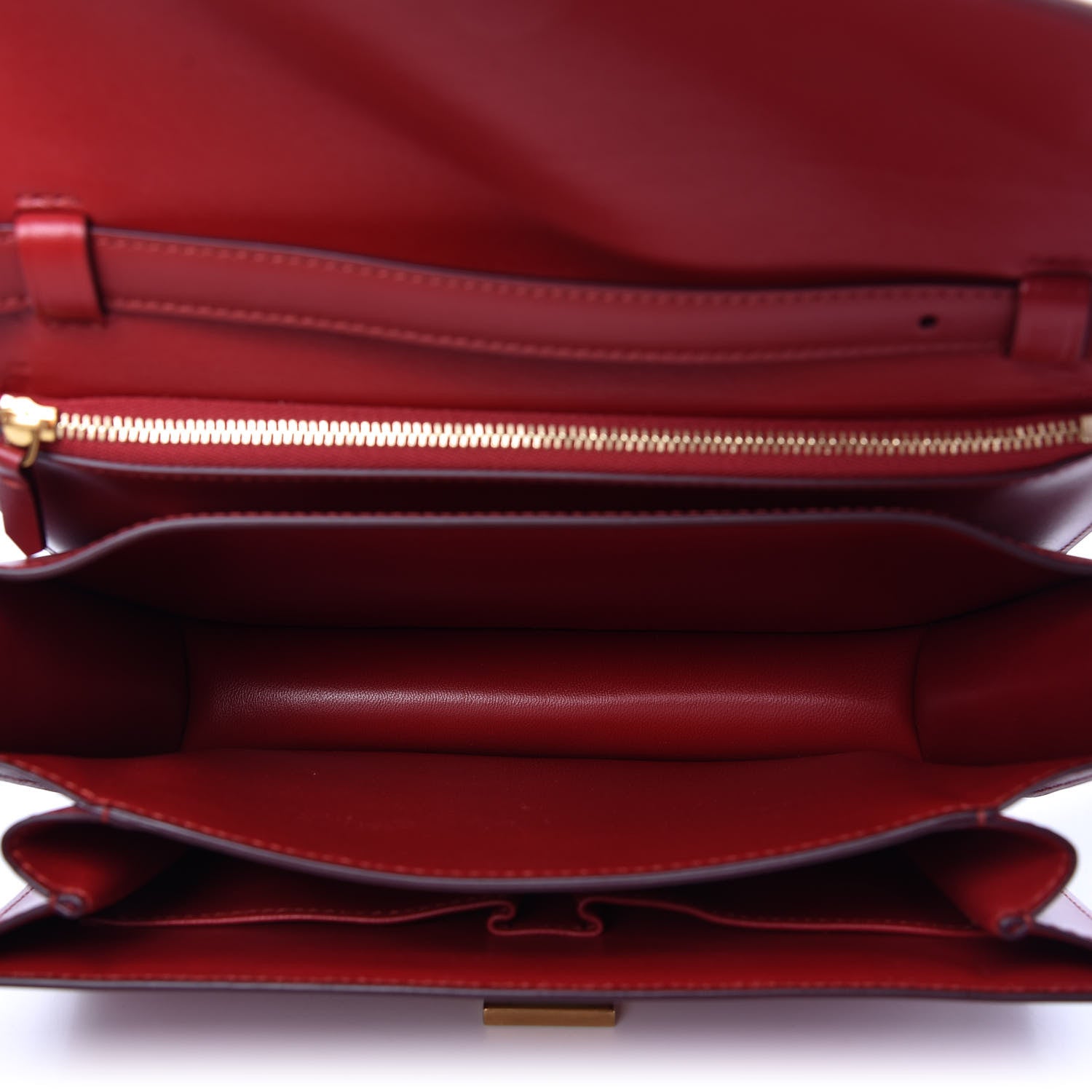 Celine Box Calfskin Medium Classic Box Flap Bag Red 5 of 9