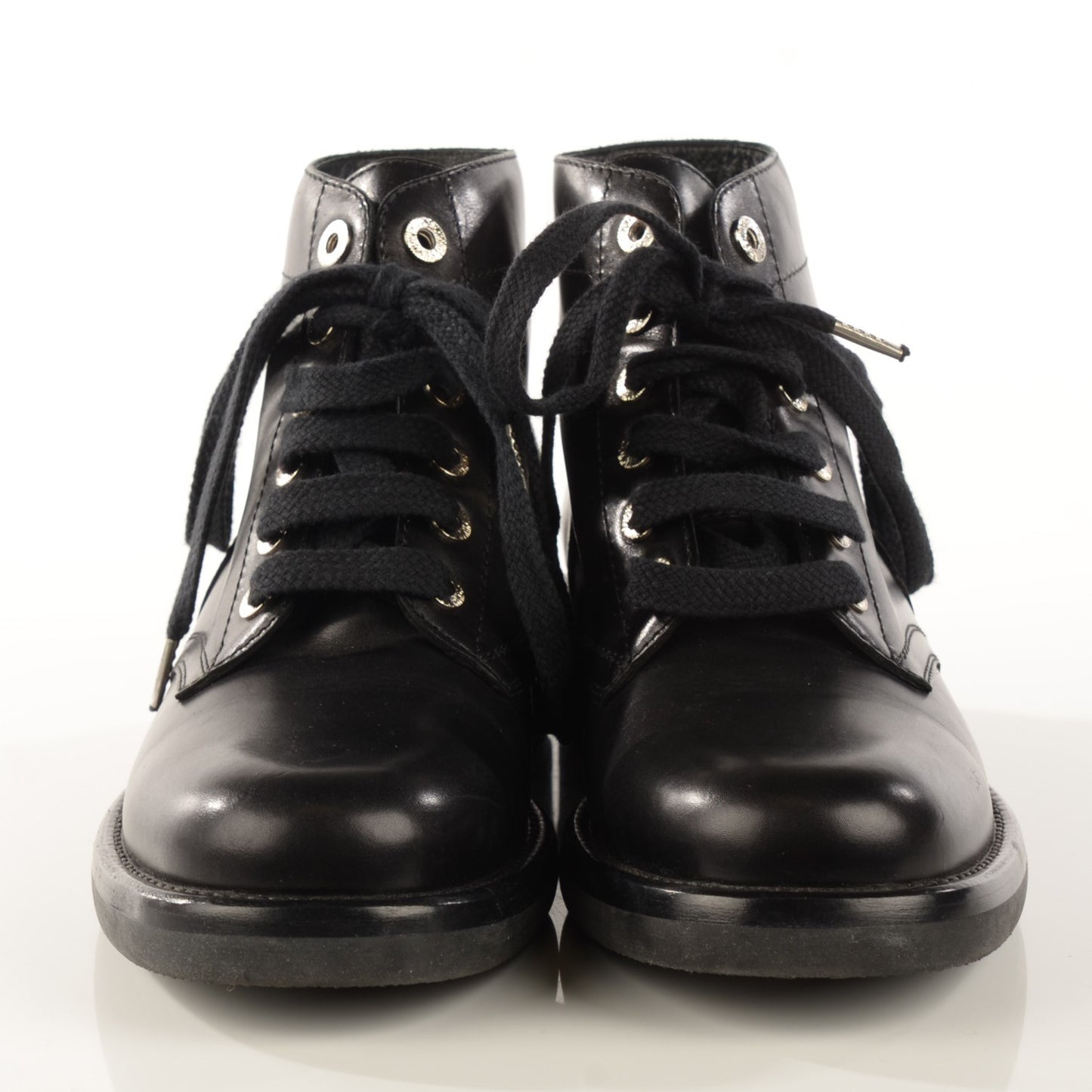 Calfskin Short Boots 37 Black