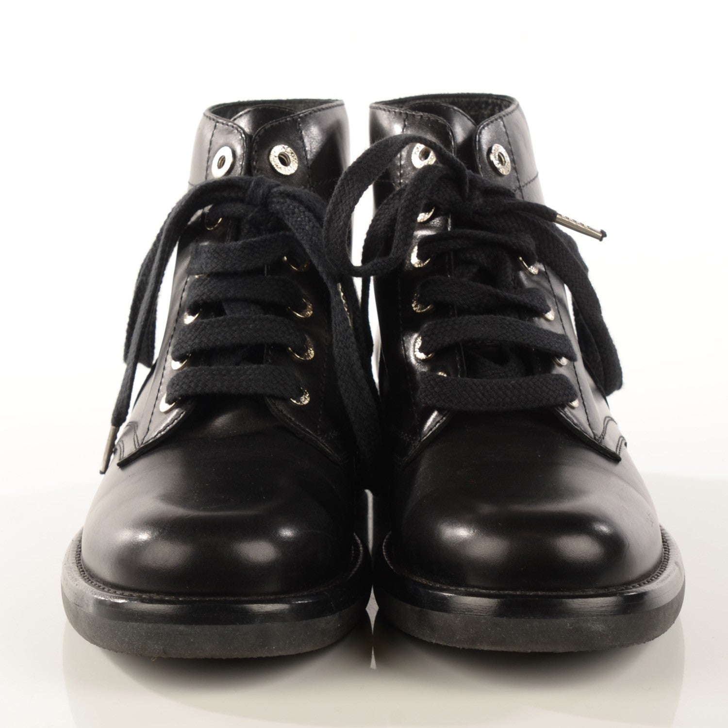 Chanel Calfskin Short Boots 37 Black 3 of 8