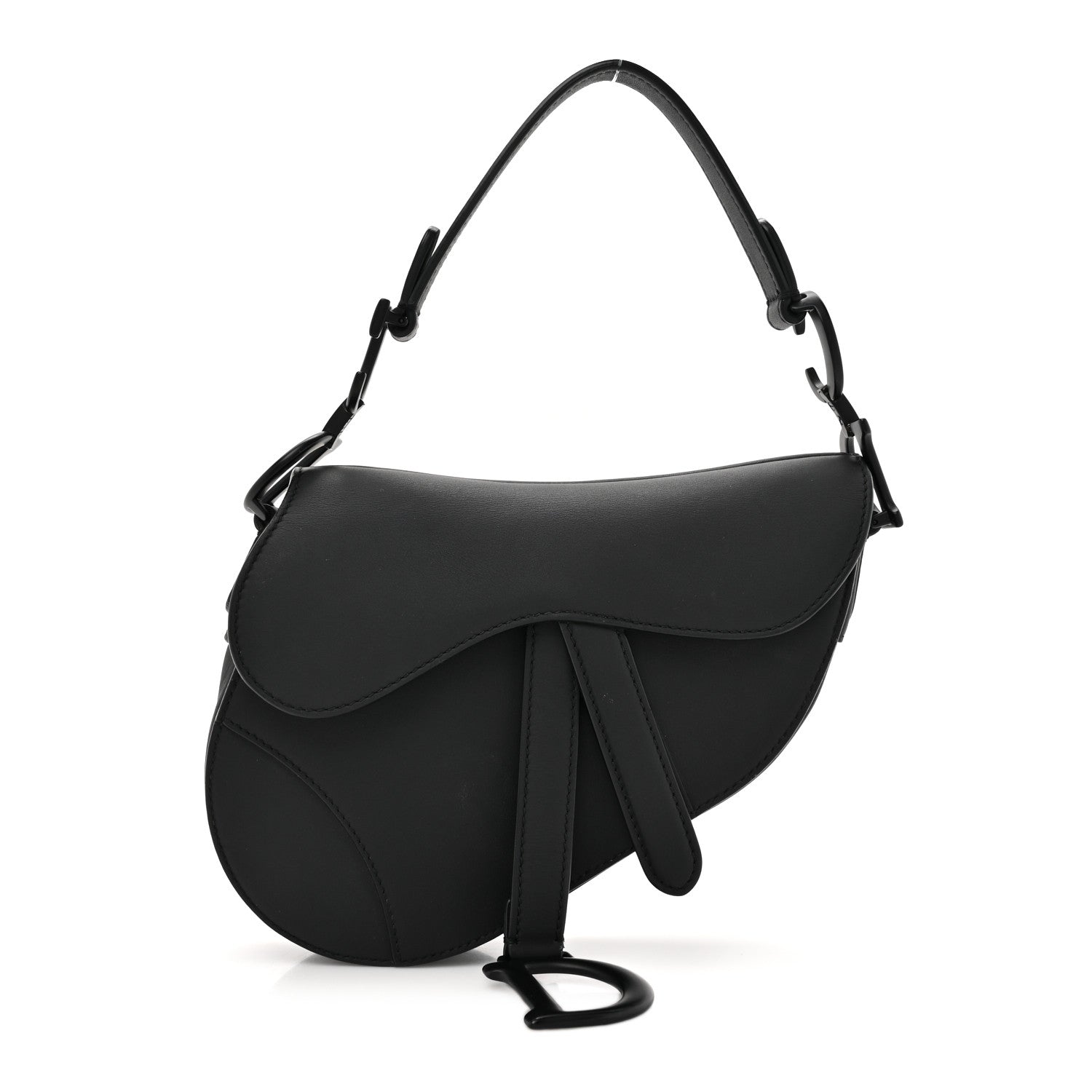 Christian Dior Ultra Matte Calfskin Mini Saddle Bag Black 1 of 10
