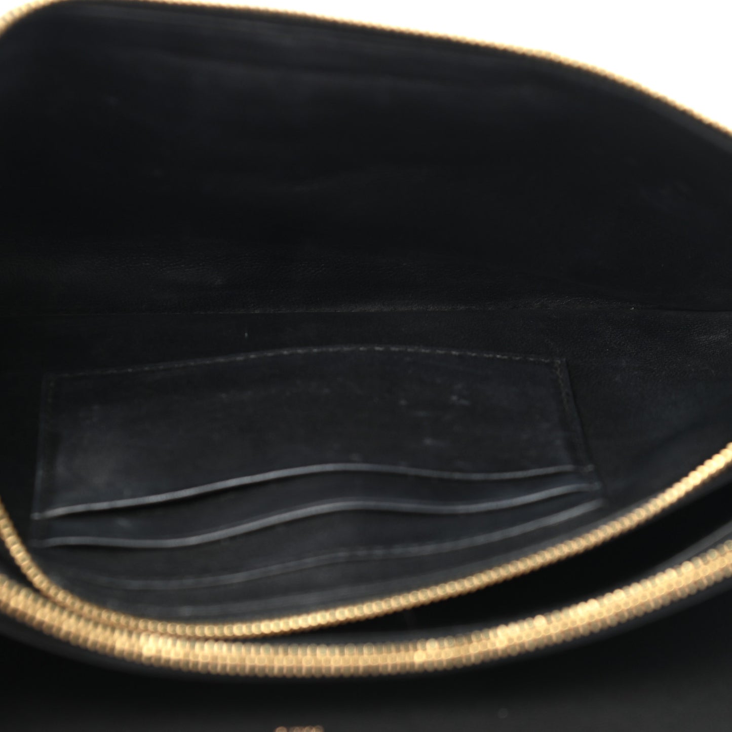Crocodile Embossed Calfskin Clutch Black
