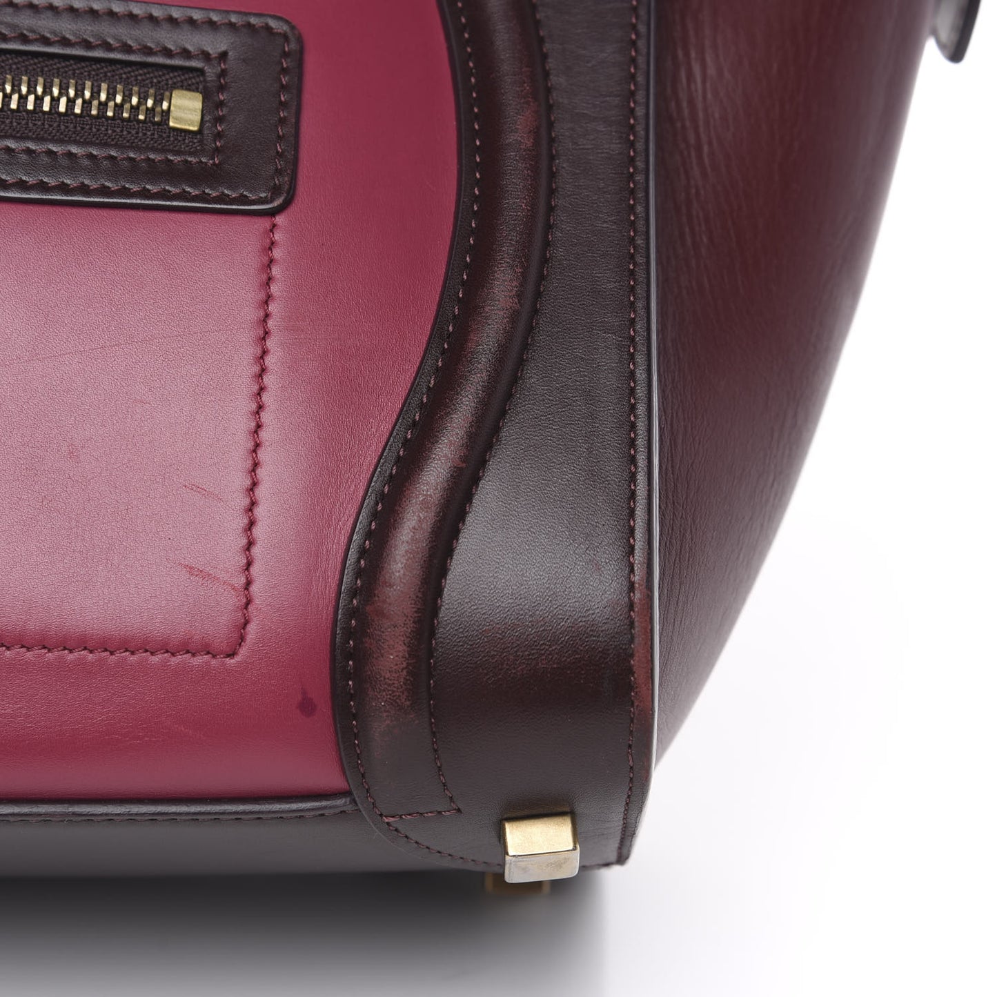 Satin Calfskin Mini Tri-Color Luggage Purple Orchid