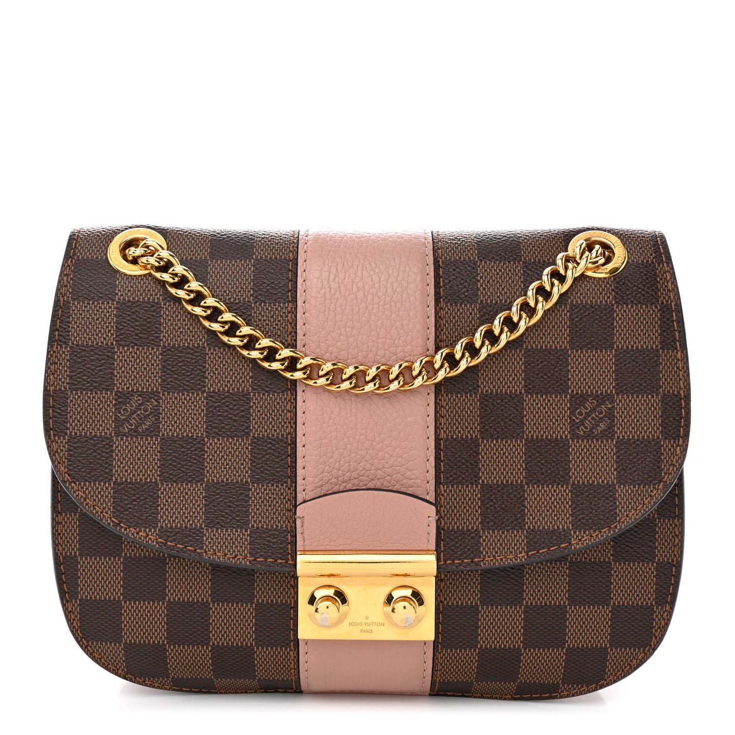 Damier Ebene Cuir Taurillon Wight Magnolia