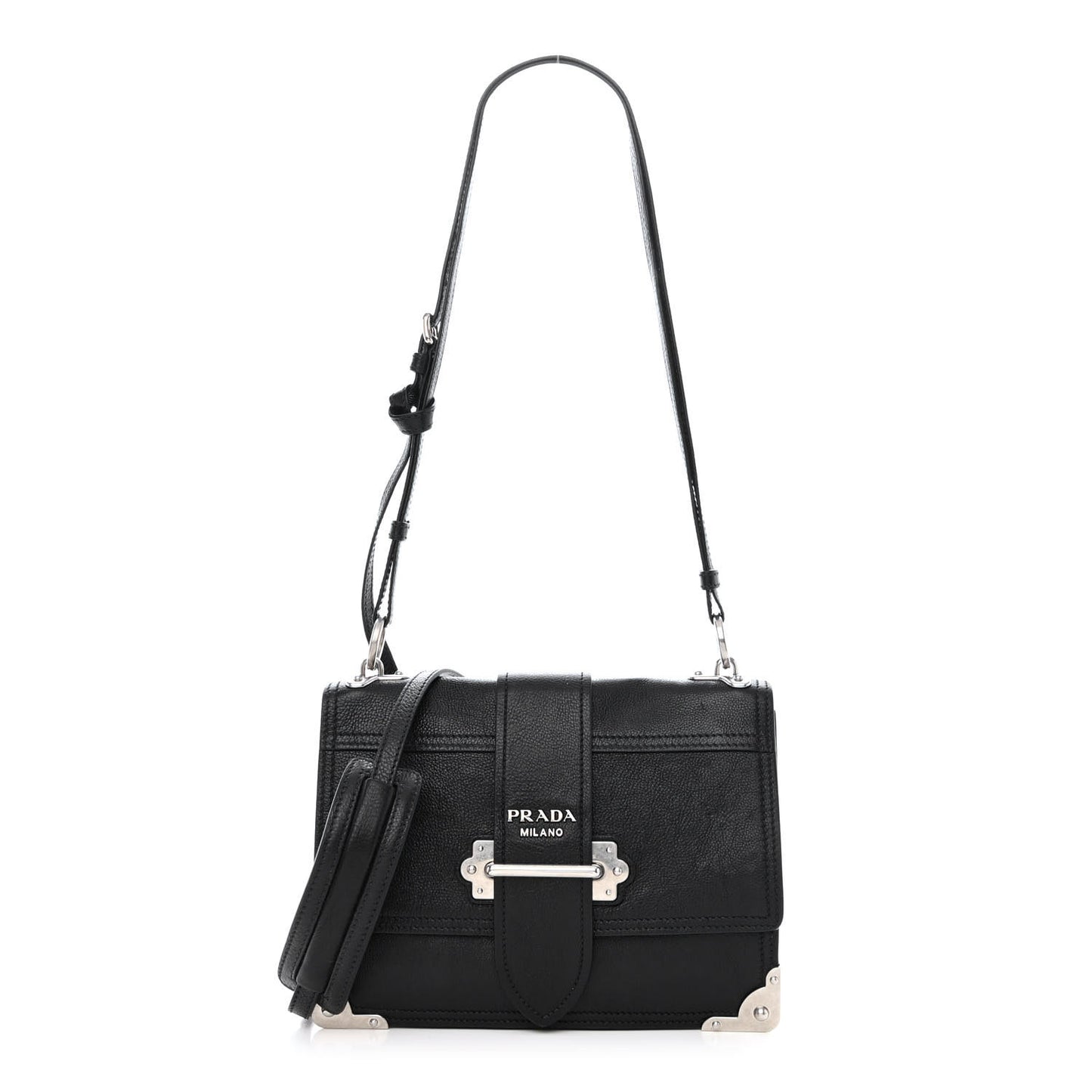 Glace Calfskin Large Soft Cahier Bag Black