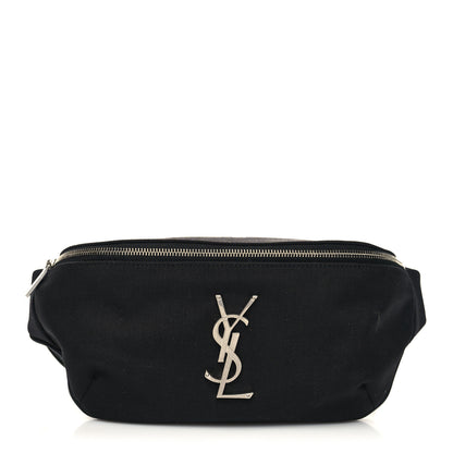 Saint Laurent Calfskin Monogram Belt Bag Black 1 of 10