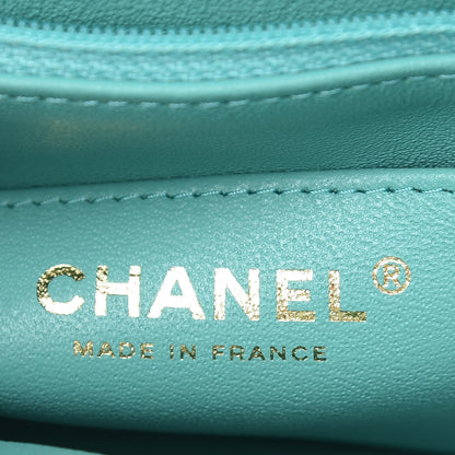 Chanel Lambskin Quilted Mini Square Flap Green 6 of 10