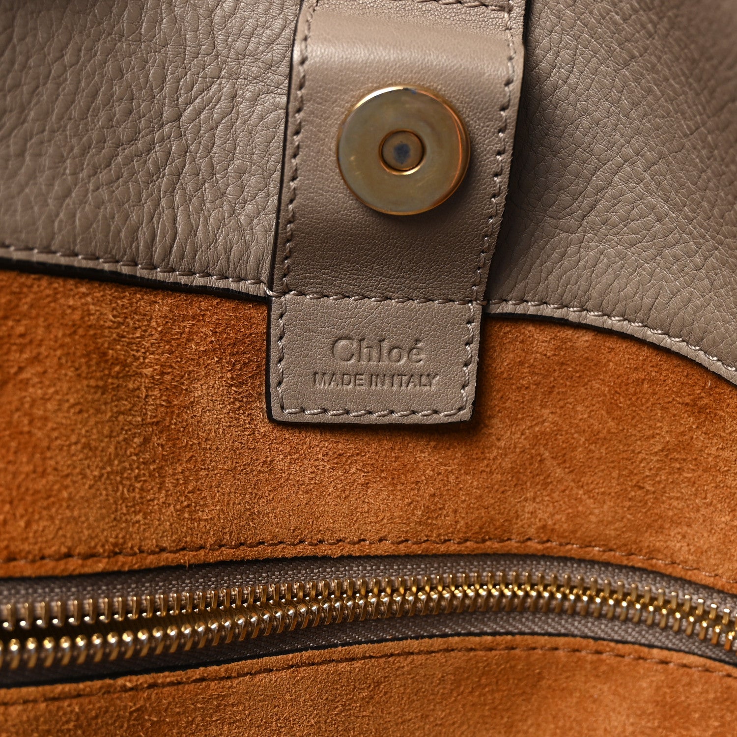 Chloe Smooth Calfskin Medium Milo Shopping Tote Motty Grey 6 of 9