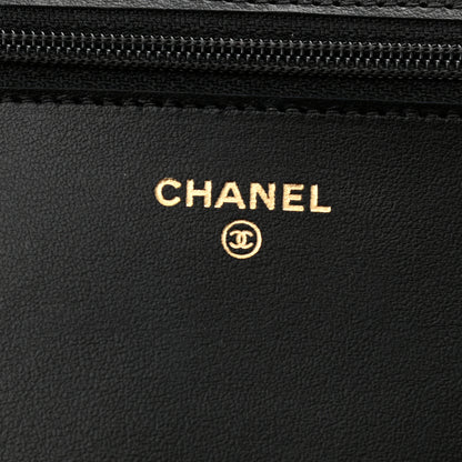 Chanel Caviar Quilted Boy Wallet On Chain WOC Black 6 of 12