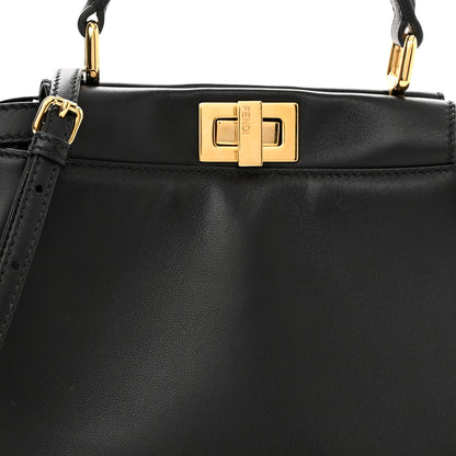 Fendi Nappa Mini Peekaboo Iconic Satchel Black 8 of 10