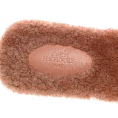 Hermes Woolskin Oran Sandals 38 Rose Aube 7 of 10