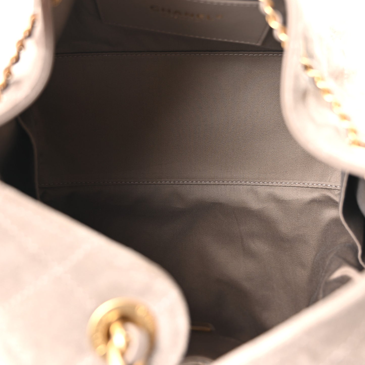 Suede Quilted Small Chanel 25 Handbag Dark Grey