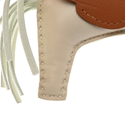 Hermes Milo Lambskin Grigri Rodeo Pegase Horse Bag Charm PM Craie Vert Fizz Gold 6 of 7