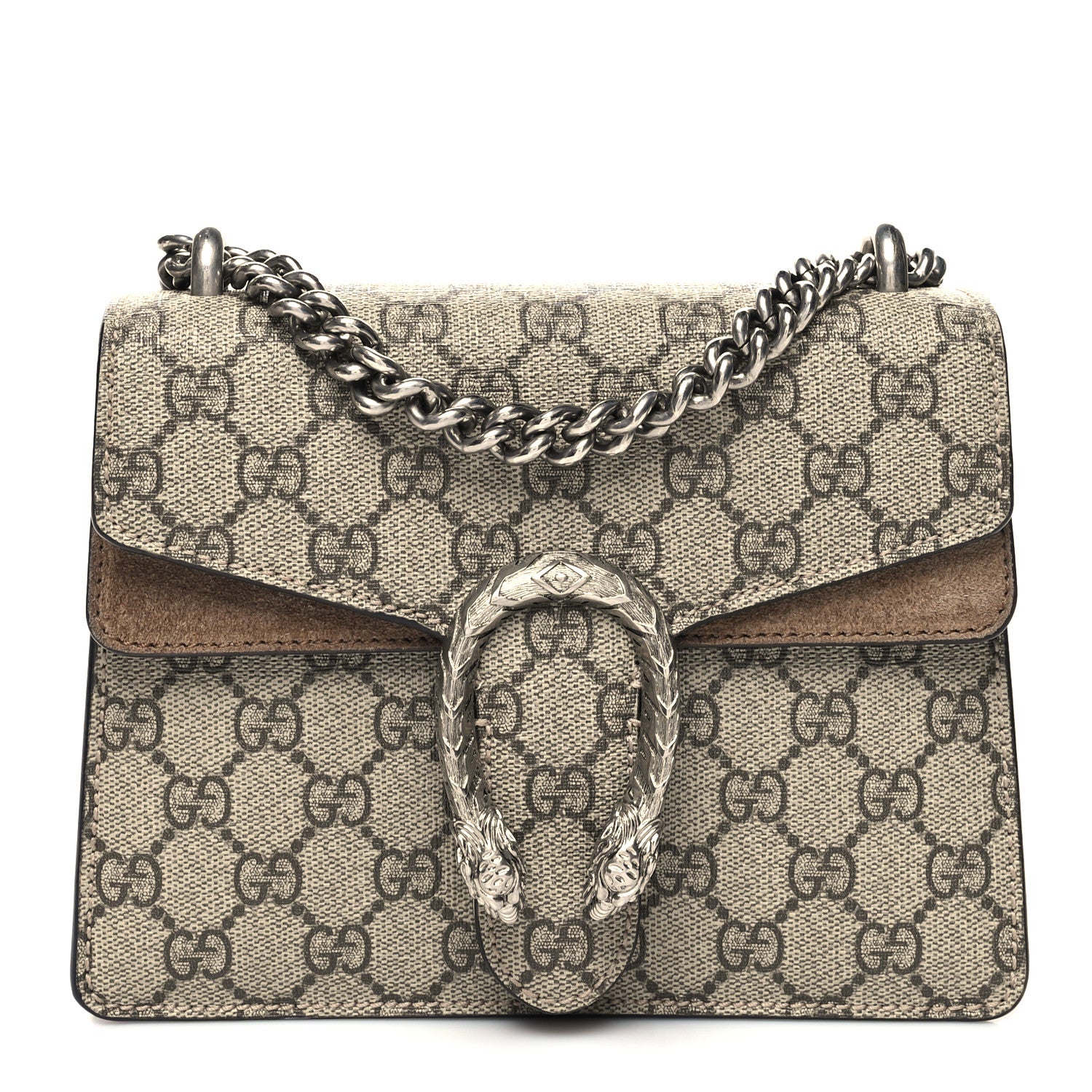 Gucci GG Supreme Monogram Mini Dionysus Shoulder Bag Taupe 1 of 12