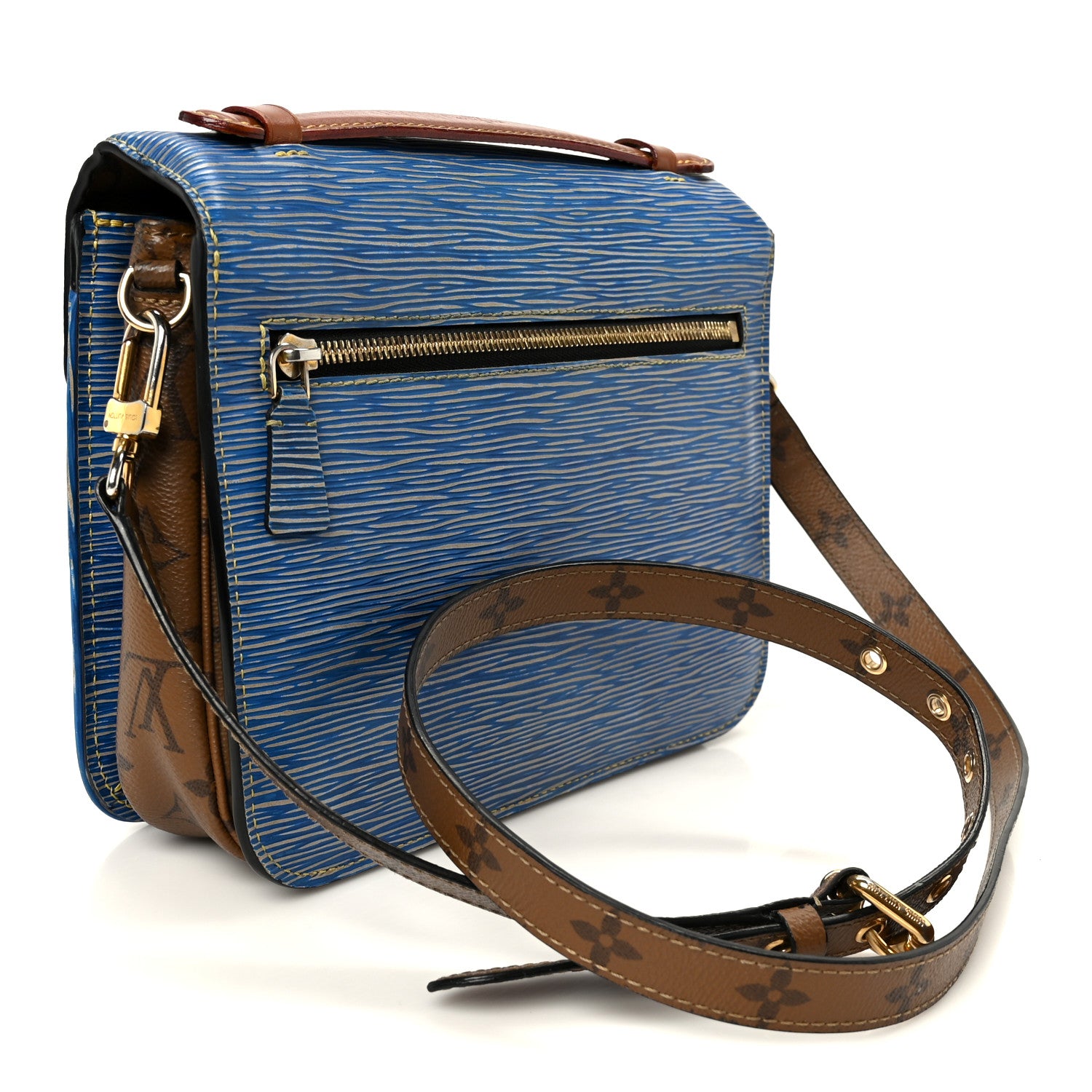 Louis Vuitton Epi Reverse Monogram Pochette Metis Denim Light 3 of 14