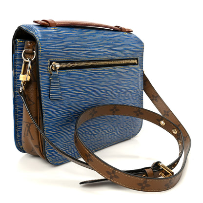 Louis Vuitton Epi Reverse Monogram Pochette Metis Denim Light 3 of 14