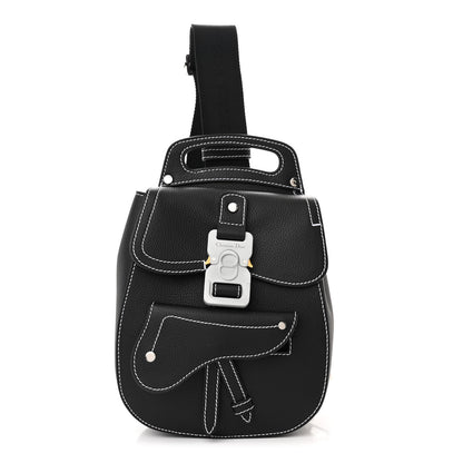 Christian Dior Calfskin Saddle Backpack Black 1 of 10