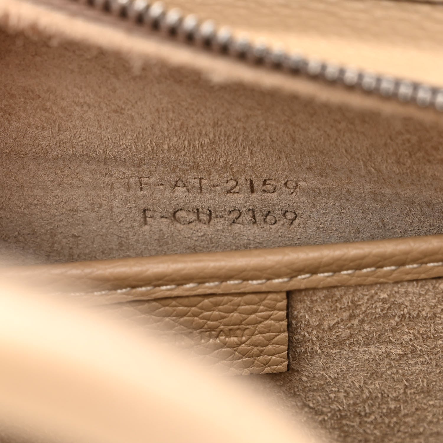 Celine Drummed Calfskin Nano Luggage Dune 8 of 11
