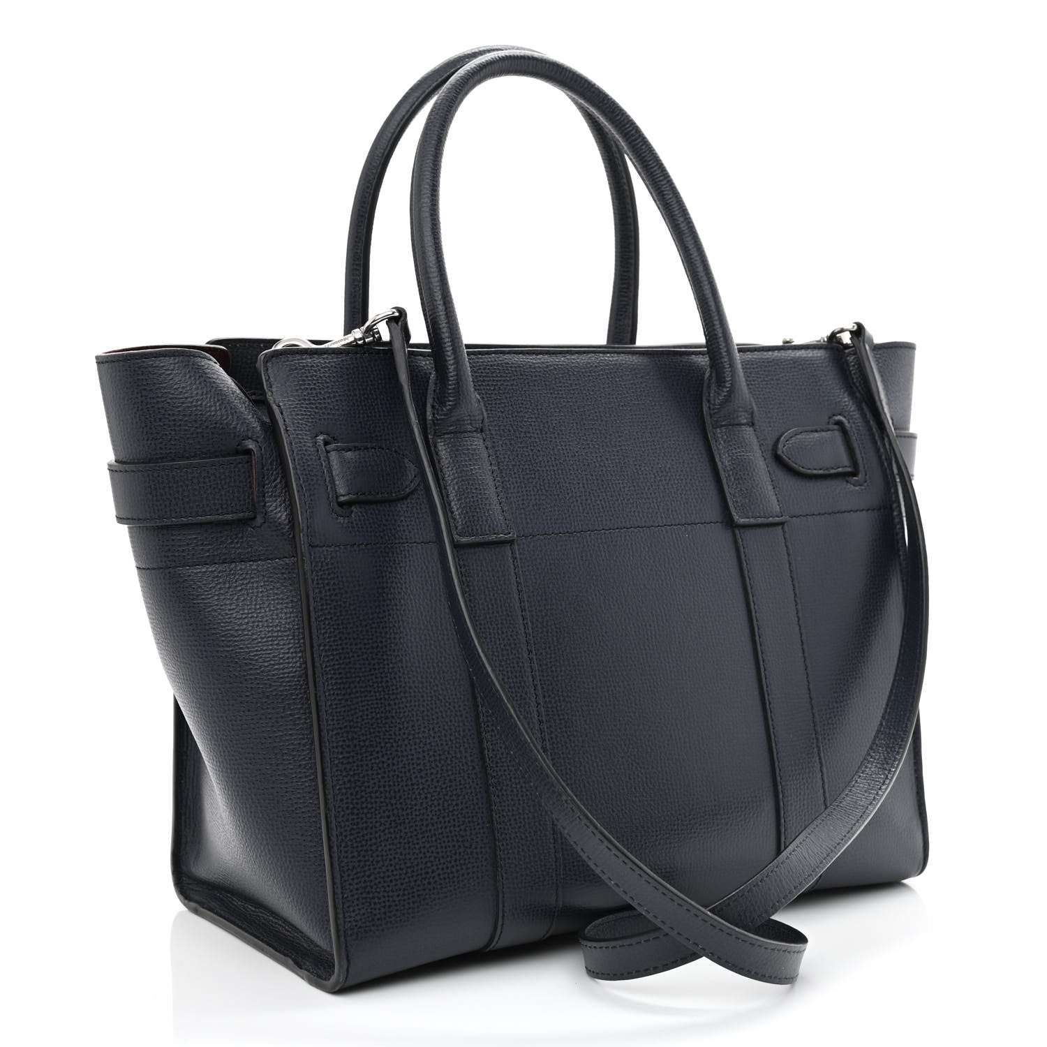Mulberry Small Classic Grain Small Zipped Bayswater Pale Navy 3 of 13