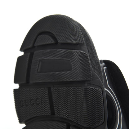 Gucci Nappa Grosgrain Logo Mens Velcro Chunky Slide Sandals 6 Black 11 of 12