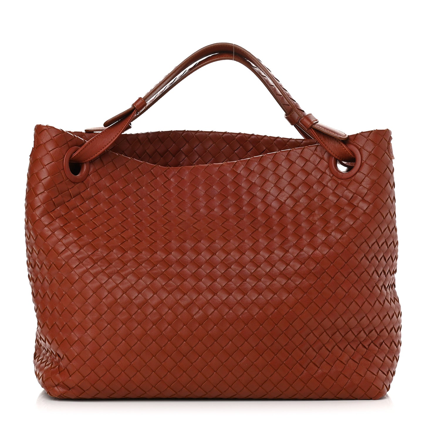 Nappa Intrecciato Medium Garda Bag Rust