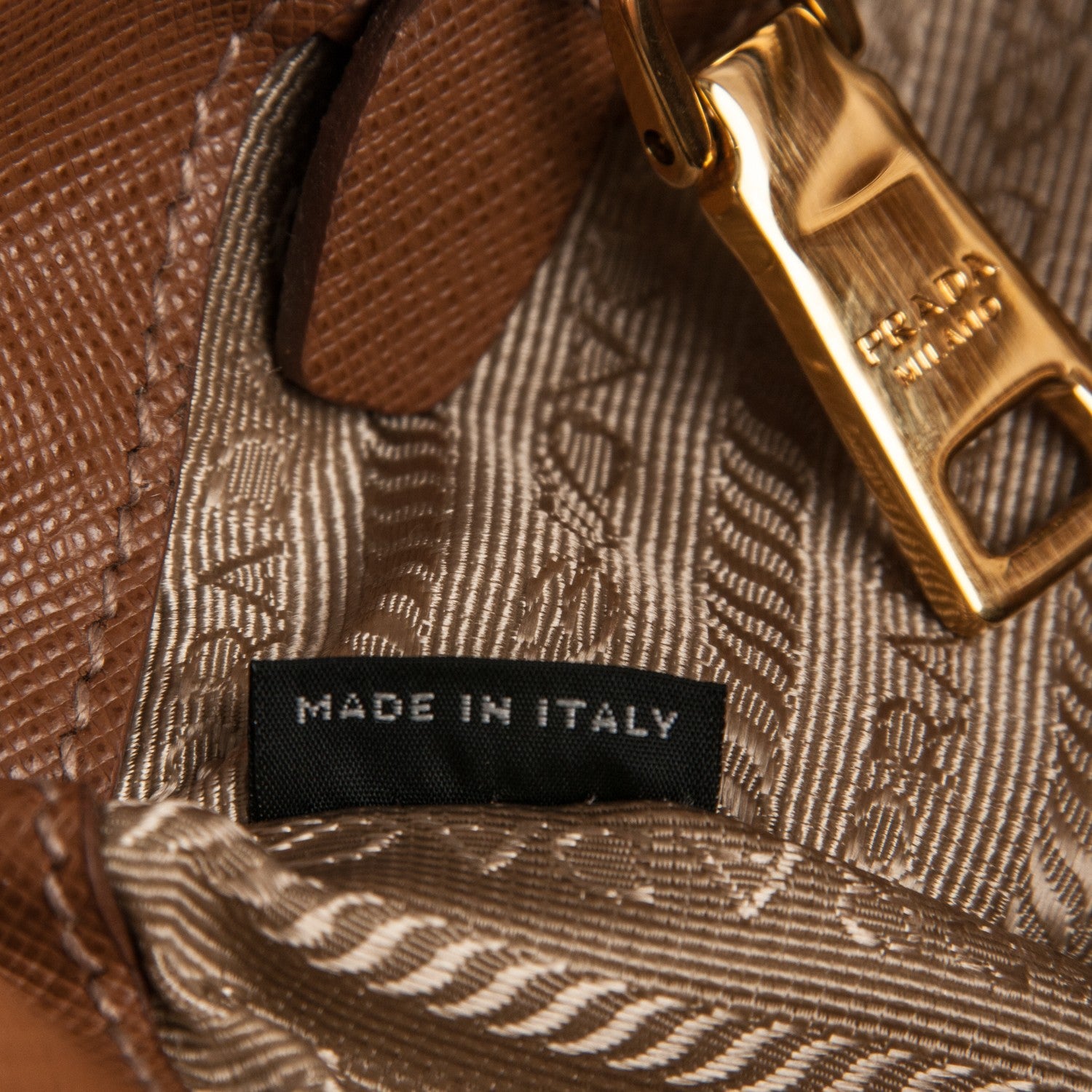 Prada Saffiano Large Galleria Double Zip Tote Caramel 7 of 7