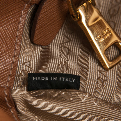 Prada Saffiano Large Galleria Double Zip Tote Caramel 7 of 7