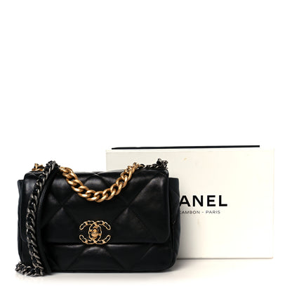 Chanel Goatskin Quilted Medium Chanel 19 Flap Black 11 of 11