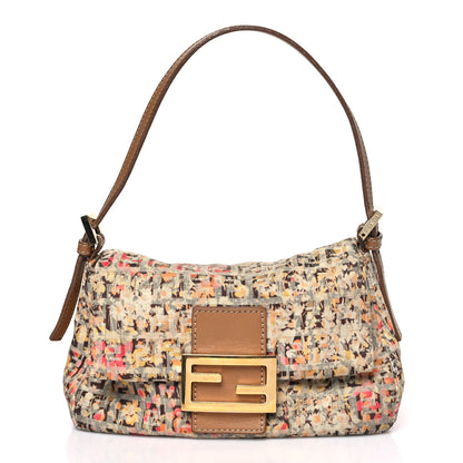 Fendi Zucchino Vitello Floral Mini Forever Mini Mama Baguette Brown Multicolor 1 of 12