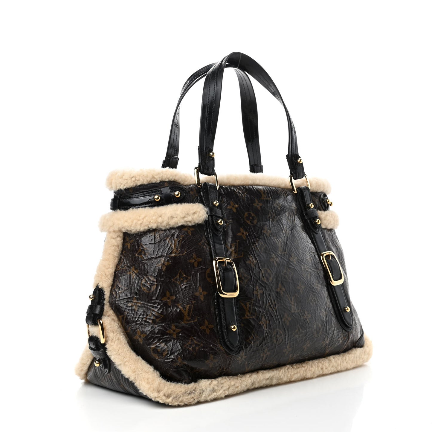 Patent Monogram Shearling Sac Thunder