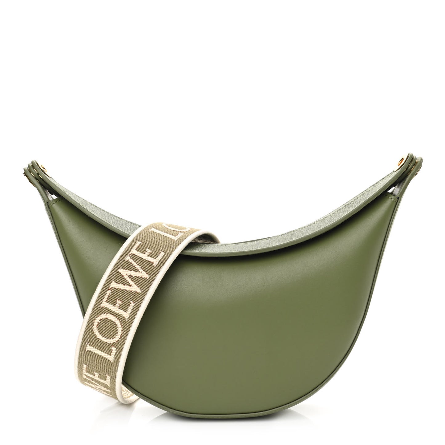Satin Calfskin Jacquard Luna Bag Avocado Green