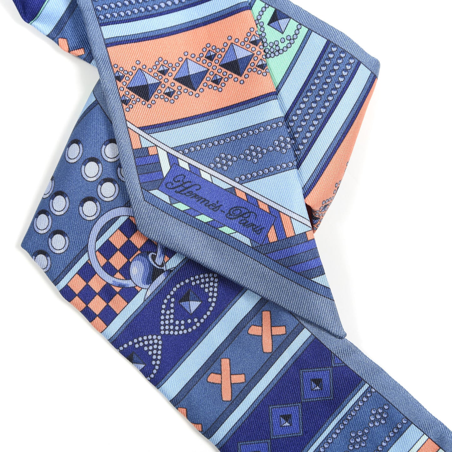 Silk Colliers de Chiens Twilly Blue Jean Vert Coral