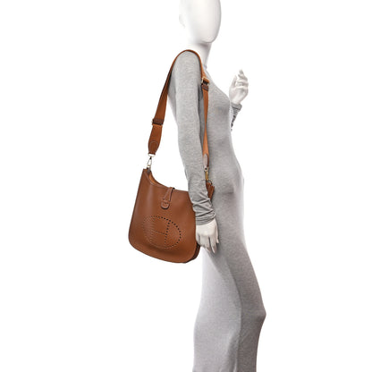 Hermes Taurillon Clemence Evelyne III PM Gold 2 of 11
