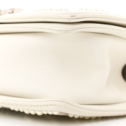 Chanel Calfskin Pearl Chevron Small Boy Flap White 10 of 11