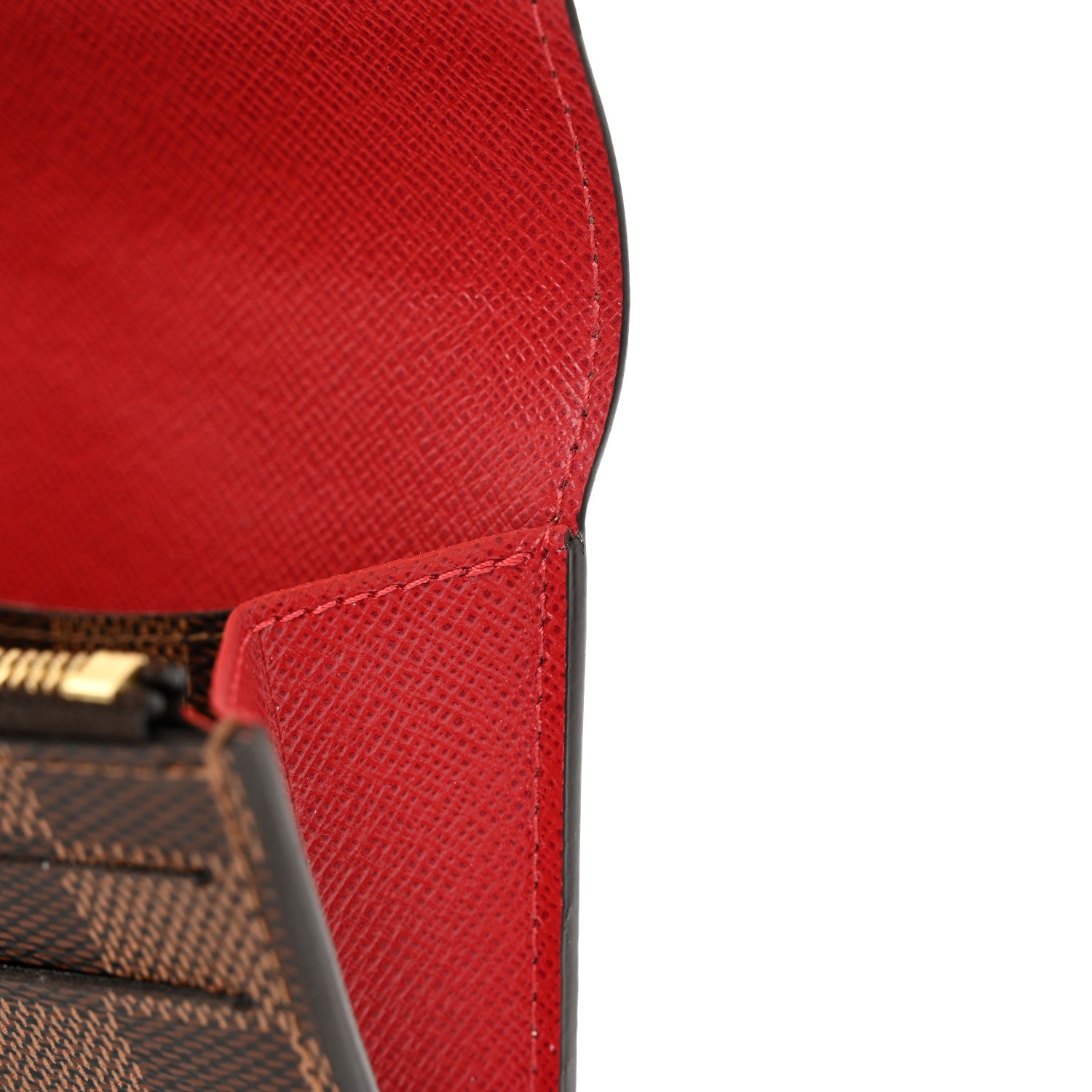Louis Vuitton Damier Ebene Emilie Wallet Red 7 of 8