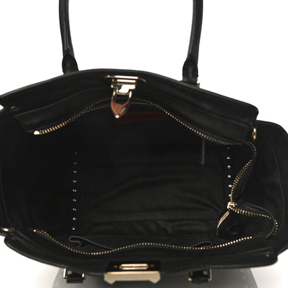 Valentino Garavani Vitello Rockstud Double Handle Tote Black 9 of 13
