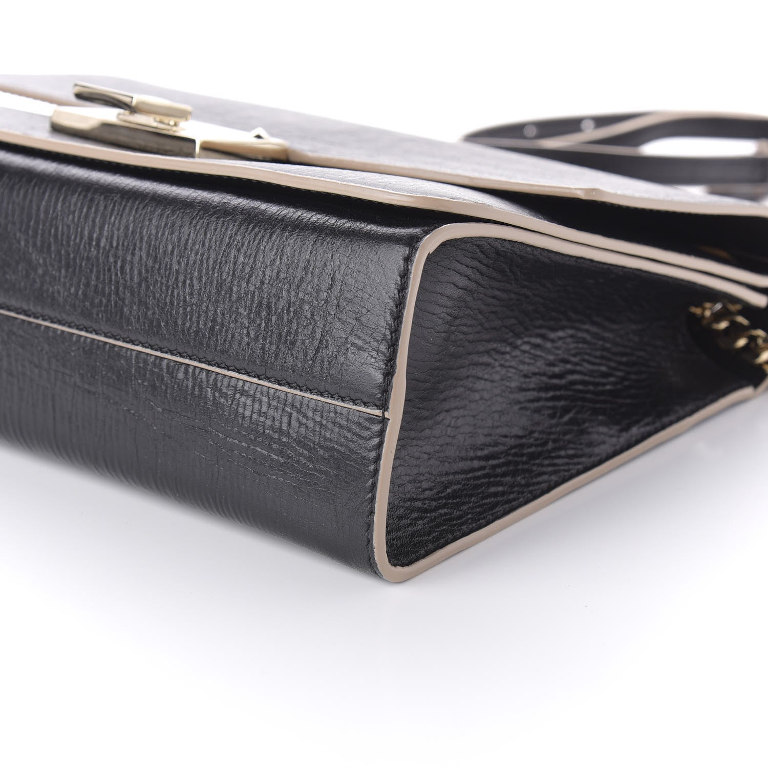 Jimmy Choo Washed Crinkled Calfskin Rebel Shoulder Bag Black 7 of 9