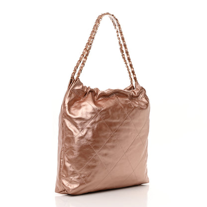 Chanel Metallic Calfskin Quilted Chanel 22 Pink 4 of 14