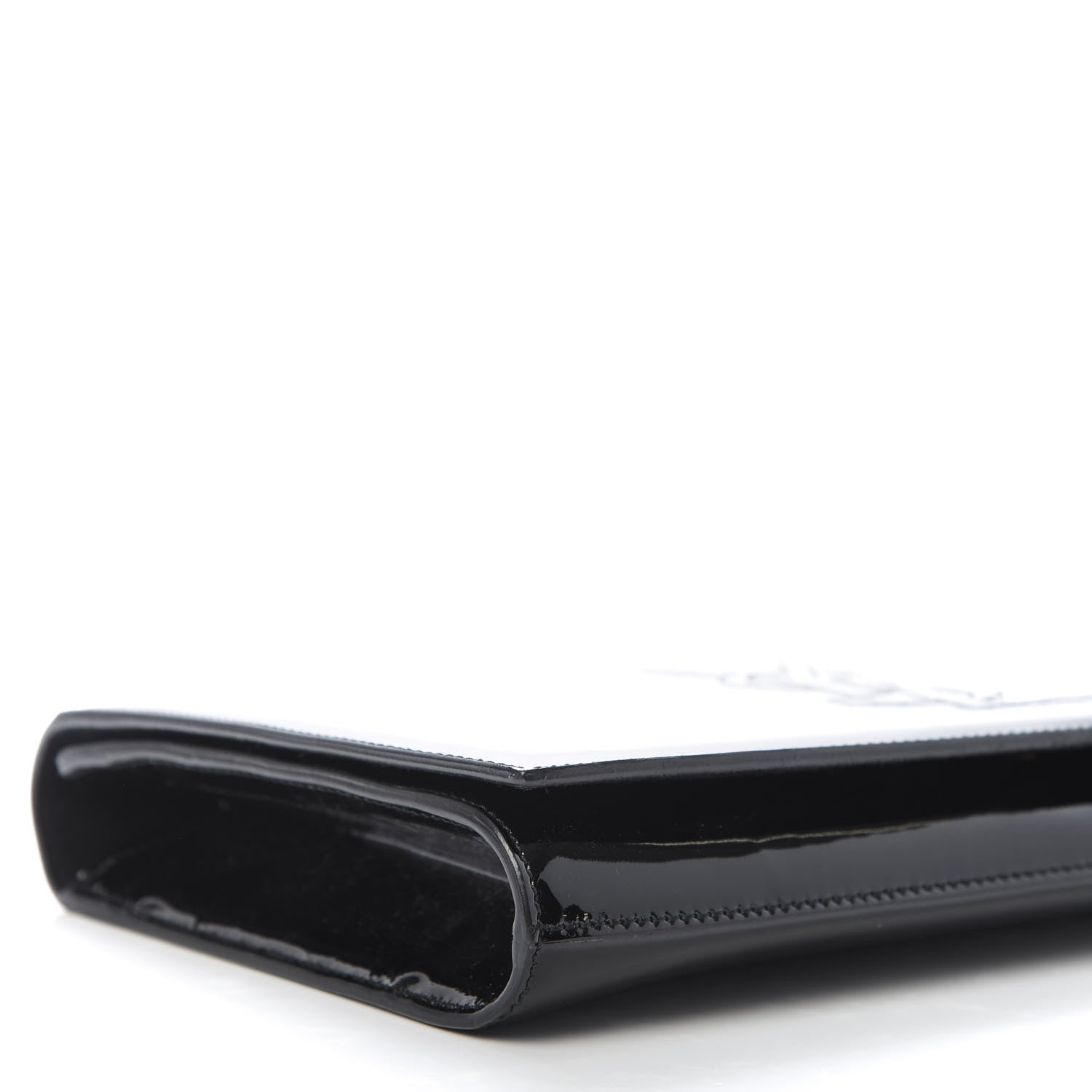 Saint Laurent Patent Monogram Large Belle De Jour Clutch Black 6 of 9