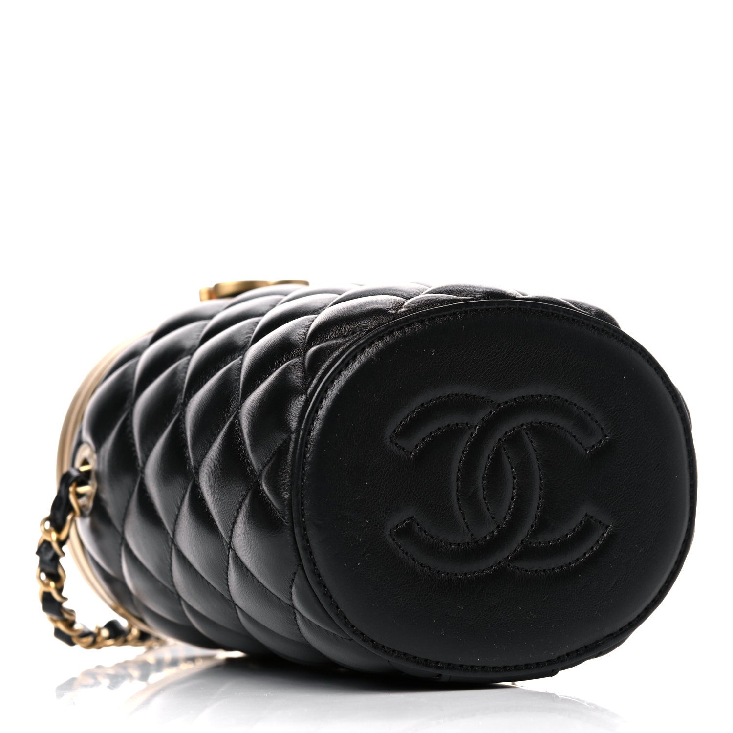 Chanel Lambskin Quilted Crown Box Bag Black 4 of 13