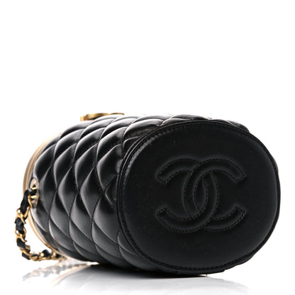 Chanel Lambskin Quilted Crown Box Bag Black 4 of 13