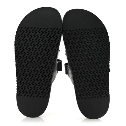 Hermes Calfskin Medor Studded Womens Chypre Sandals 39 Black 6 of 9