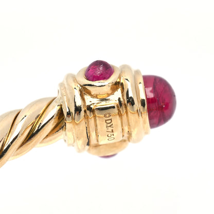 David Yurman 18K Yellow Gold Ruby Renaissance Ring 48 4.5 4 of 6