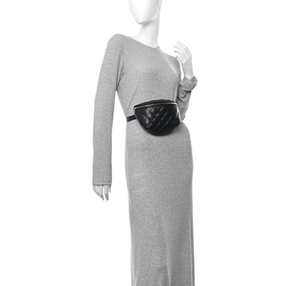 Chanel Calfskin Quilted Waist Belt Bag Black 2 of 10