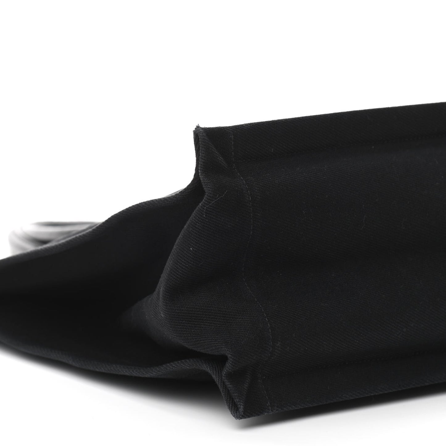 Linen Calfskin Rive Gauche Tote Black