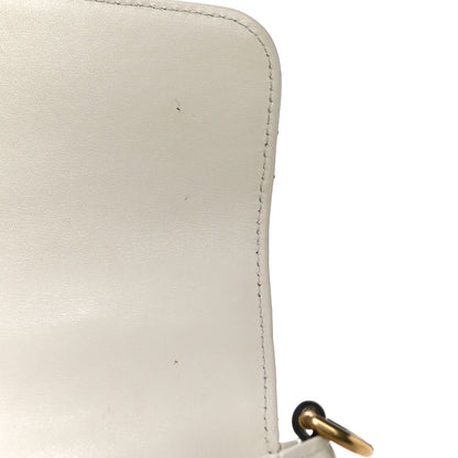 Gucci Calfskin Matelasse Small GG Marmont Top Handle Shoulder Bag White 11 of 19